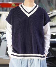 1111clothing/ニットベスト メンズ  チルデンニット ベスト レディース vネック ニットソー セーター ベスト リブライン ニットトップス スリット 大きいサイズ 春 春服/505262816