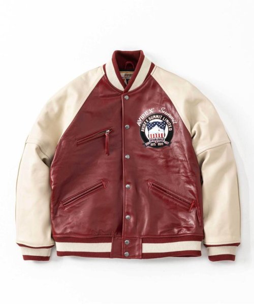 AVIREX(AVIREX)/《SUMMIT × AVIREX》LEATHER VARSITY JACKET/レッド