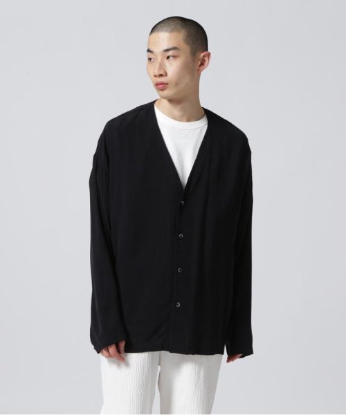 LHP(エルエイチピー)/Dankeschon/ダンケシェーン/Cupro Rayon Cardigan/キュプラレーヨンカーディガン/ブラック