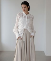 MIELI INVARIANT/Lace Gather Blouse/505264265