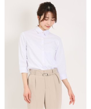 m.f.editorial/形態安定 ストレッチ レギュラーカラー 7分袖シャツ/505264607