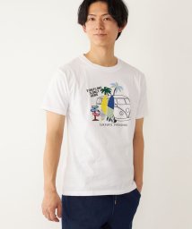 SHIPS Colors  MEN(シップスカラーズ　メン)/SHIPS Colors: パッチワーク プリント Tシャツ/ライトホワイト