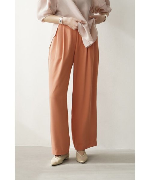 CLANE(クラネ)/BASIC TUCK PANTS/ORANGE