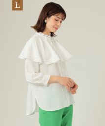 TO BE CHIC(L SIZE)(トゥービーシック Lサイズ)/【L】ビッグカラー ブラウス/オフホワイト