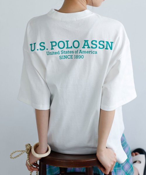 GeeRA(ジーラ)/【U.S. POLO ASSN.】バックロゴTシャツ/オフホワイト