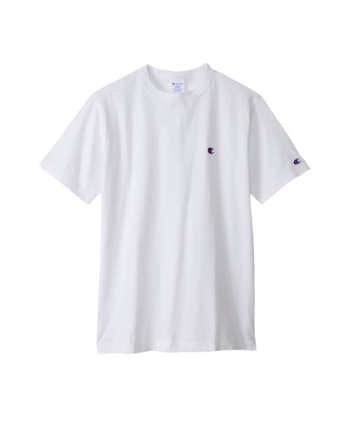 MAC HOUSE(men)(マックハウス（メンズ）)/Champion チャンピオン ワンポイントロゴショートスリーブTシャツ C3－X352_23SS/ホワイト