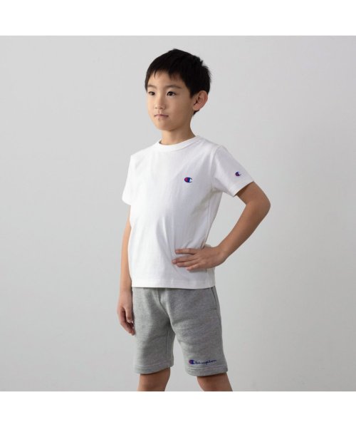 MAC HOUSE(kid's)(マックハウス（キッズ）)/Champion チャンピオン ベーシック半袖Tシャツ CK－T301－EC/ホワイト