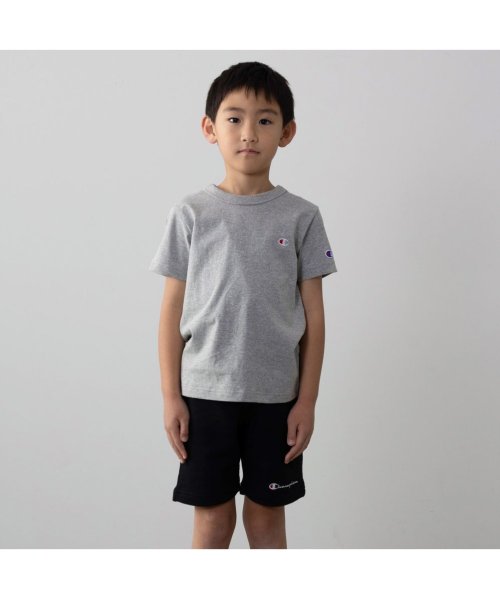 MAC HOUSE(kid's)(マックハウス（キッズ）)/Champion チャンピオン ベーシック半袖Tシャツ CK－T301－EC/グレー