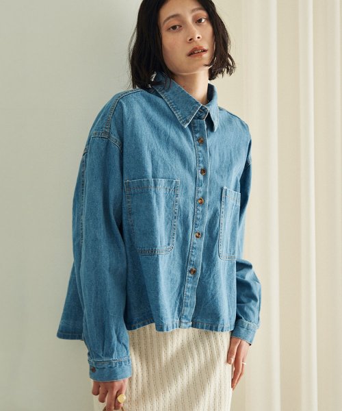 marjour(マージュール)/OVER DENIM SHIRT JACKET/その他