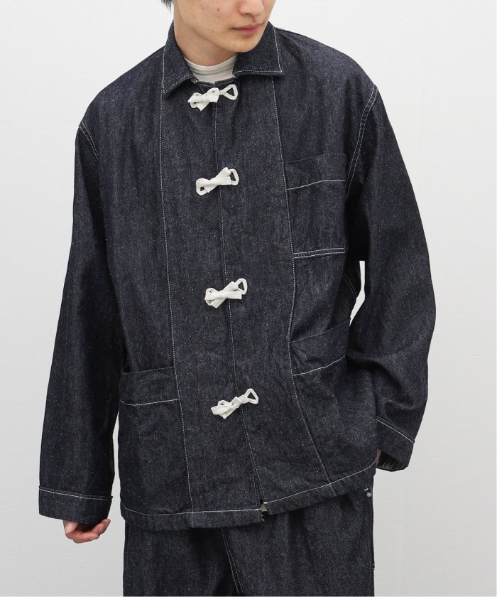 【INNAT / インアット】 SILK DENIM PAJAMA JACKET J02 【INNAT / インアット】 SILK DENIM PAJAMA JACKET J02