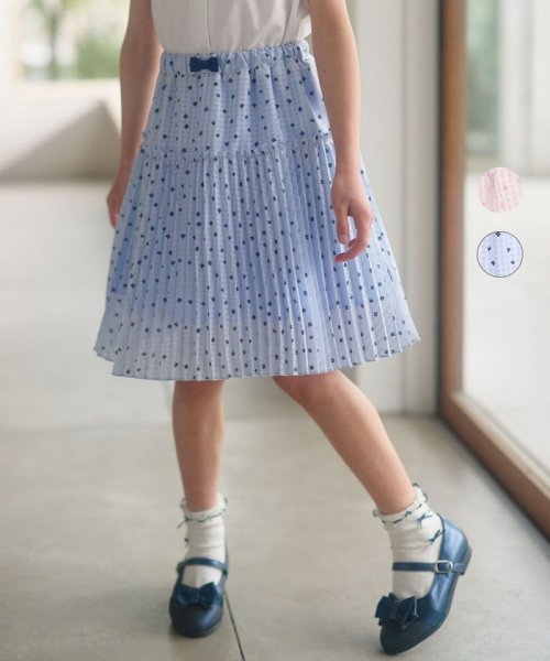 KUMIKYOKU KIDS(組曲KIDS)/【110－140cm】Tiny Flower スカート/ミストブルー系5