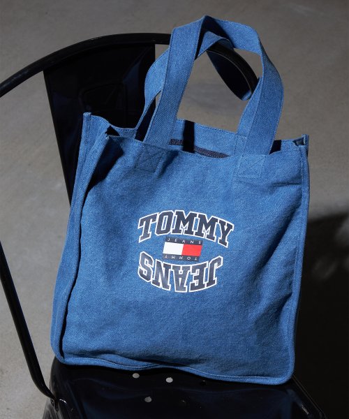 TOMMY JEANS(トミージーンズ)/デニムショッパートートバッグ/ブルー