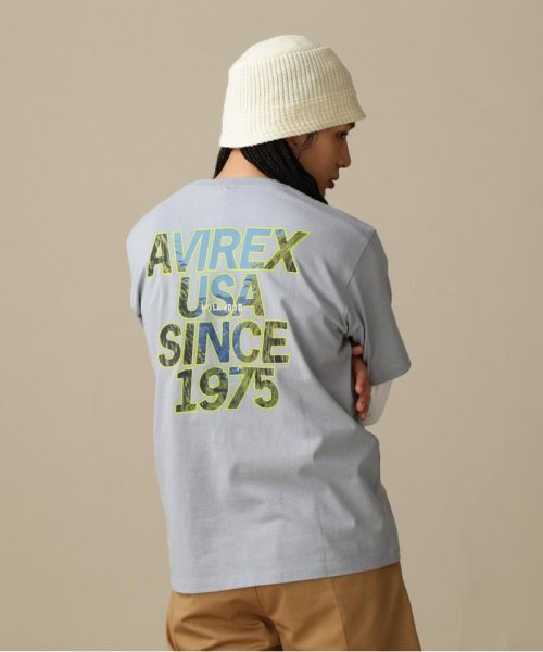 AVIREX(AVIREX)/《WEB＆DEPOT限定》CALIFORNIA SYMBOL LOGO SHORT SLEEVE T/Tシャツ/サックス1