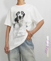 ARGO TOKYO(アルゴトウキョウ)/ワンちゃんプリントコットンTシャツ 24066 プリントTシャツ　プリントT　Tシャツ　コットンT　Tシャツ　トップス　カットソー/ホワイト