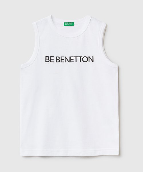 BENETTON (UNITED COLORS OF BENETTON BOYS)(ユナイテッド　カラーズ　オブ　ベネトン　ボーイズ)/キッズコットンタンクトップB/ホワイト