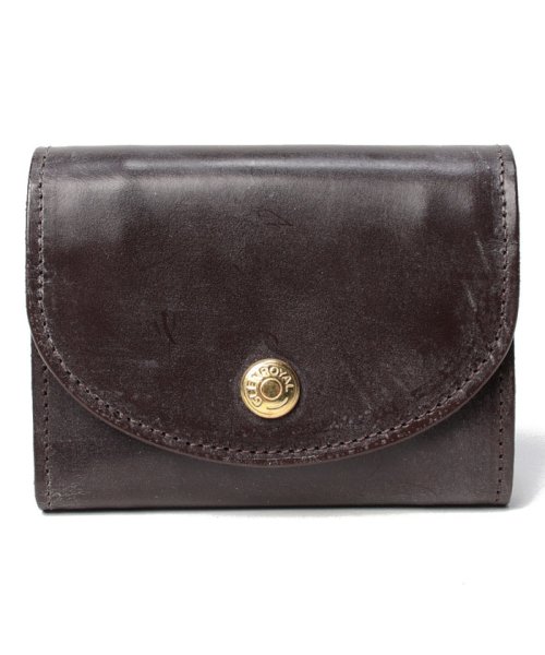 GLEN ROYAL(グレンロイヤル)/【メンズ】【GLENROYAL】グレンロイヤル 三つ折り財布 035885 Flap Small Purse/DARKBROWN