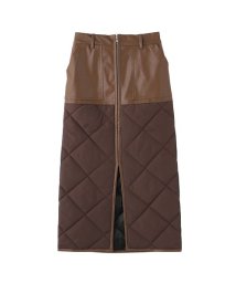 KOH.style(コースタイル)/ECO LETHERxQUILTING SKIRT/BROWN
