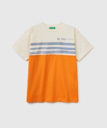 BENETTON (UNITED COLORS OF BENETTON BOYS)(ユナイテッド　カラーズ　オブ　ベネトン　ボーイズ)/キッズフロント切り替え半袖Tシャツ・カットソーB/ホワイト系その他