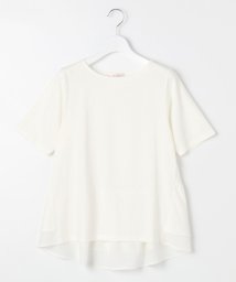 Feroux(フェルゥ)/【UVケア】バックペプラムチュニック Tシャツ/ホワイト系