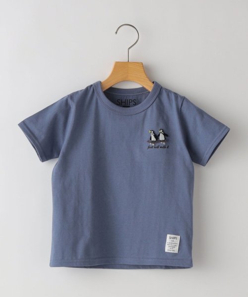 SHIPS Colors  KIDS(シップスカラーズ　キッズ)/SHIPS Colors:〈洗濯機可能〉ハブラシステッチTEE(80～130cm)/ブルー