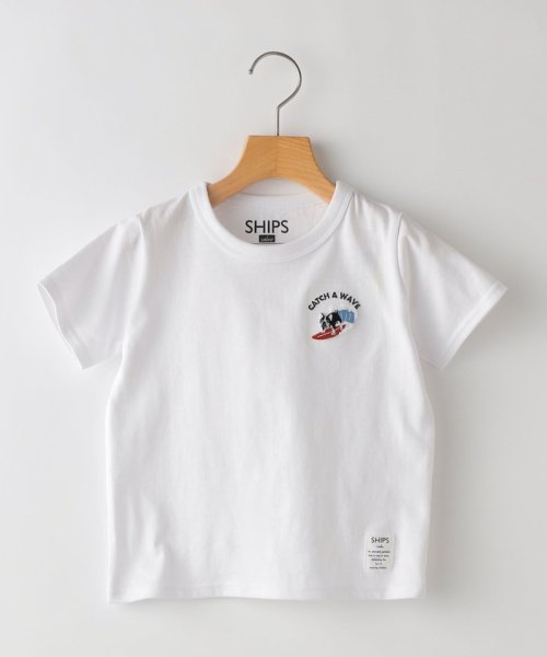 SHIPS Colors  KIDS(シップスカラーズ　キッズ)/SHIPS Colors:〈洗濯機可能〉ハブラシステッチTEE(80～130cm)/オフホワイト