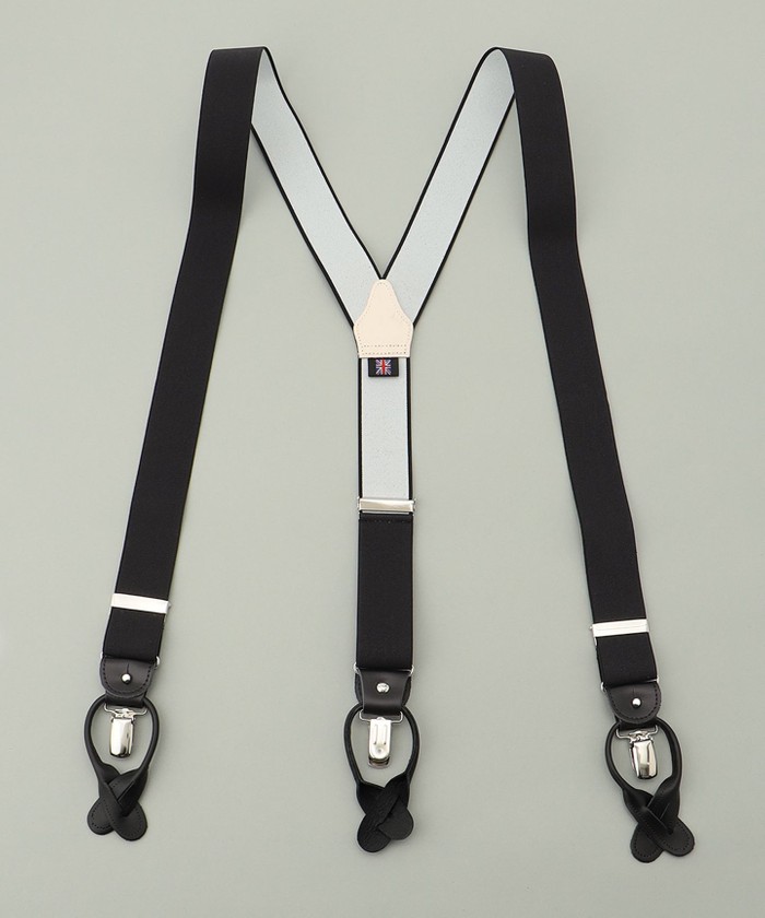 DjangoAtour “leather suspender ”【type-crocodile textured