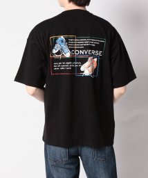 CONVERSE(コンバース)/【CONVERSE】 コンバース ALL STAR シューズグラフィック バックプリント＆ワンポイントTシャツ/ ボックスロゴ/半袖Tシャツ/スポーツMIX/ユ/ブラック