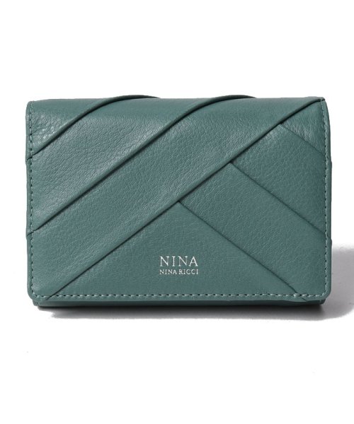  NINA NINA RICCI(ニナ・ニナ　リッチ)/二つ折りコンパクト財布【ラビラントパース】/グリーン