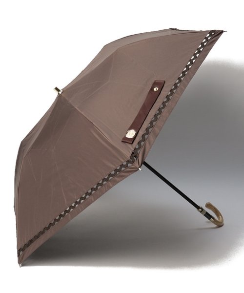 Beaurance LX(ビューランス)/ビューランス  晴雨兼用パラソル傘 (トップフラット折傘)/ブラウン 
