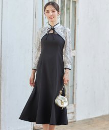 tocco closet(トッコクローゼット)/レースボレロ付き２ＷＡＹマーメイドキャミワンピース/BLACK