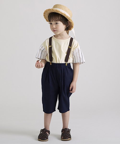 セール】7分丈タックパンツ(505256898) プティマイン(petit main) MAGASEEK 50%OFF セール petit main プティマイン 子供服 23春 恐竜 車刺繍移動ポケット pm9531607