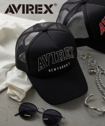 AVIREX(AVIREX)/AVIREX プリントウレタンメッシュキャップ/ブラック