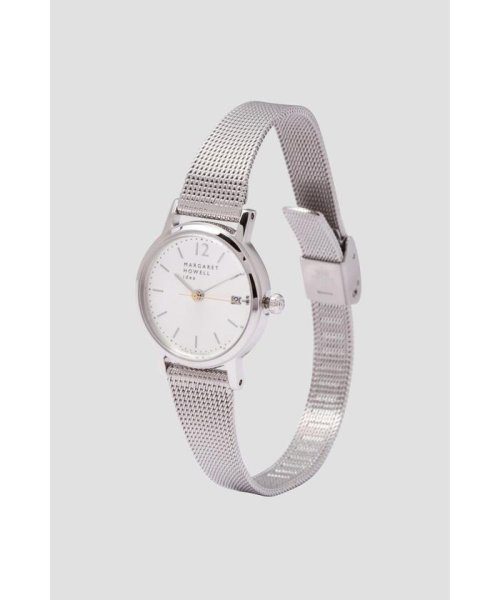 MARGARET HOWELL(マーガレット・ハウエル)/MESH BAND DATE WATCH/SILVER