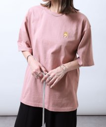ZIP FIVE(ジップファイブ)/モザイクアートTシャツ/ピンク