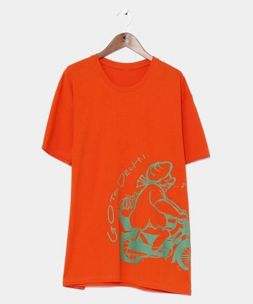 CAYHANE(チャイハネ)/【チャイハネ】レボユーメンズTシャツ CAA－3111/オレンジ