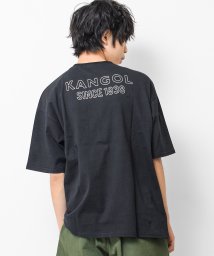 RAT EFFECT(ラット エフェクト)/KANGOL別注刺繍ワークビッグTシャツ/ブラック