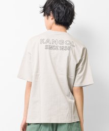 RAT EFFECT(ラット エフェクト)/KANGOL別注刺繍ワークビッグTシャツ/ライトグレー