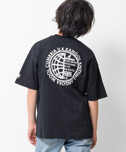 RAT EFFECT(ラット エフェクト)/KANGOL別注INTERNATIONALビッグTシャツ/ブラック