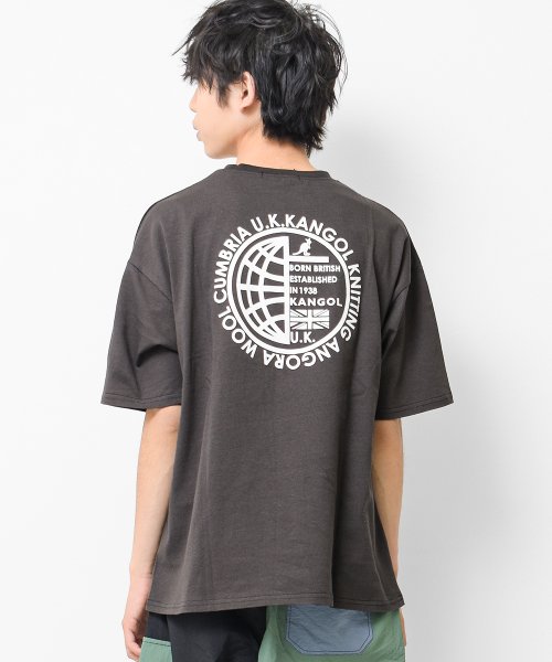 RAT EFFECT(ラット エフェクト)/KANGOL別注INTERNATIONALビッグTシャツ/チャコールグレー