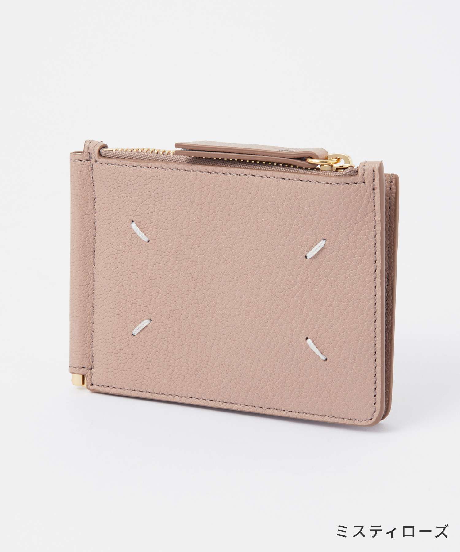 メゾンマルジェラ 二つ折財布 コンパクト財布 小銭入れ ホワイト 4ステッチ メゾンマルジェラ 二つ折財布 コンパクト財布 小銭入れ ホワイト 4ステッチ