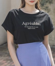 JULIA BOUTIQUE/Agreable刺繍ロゴフレンチスリーブTシャツ/23064/505273814