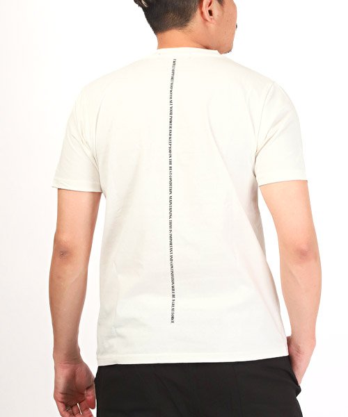 LUXSTYLE(ラグスタイル)/ADMIX(アドミックス)2枚セットポケット付きクルーネックTシャツ/Tシャツ メンズ 半袖 ポケットTシャツ 2点セット 無地 ロゴ/オフホワイト
