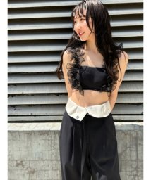 LILY BROWN Lingerie(LILY BROWN Lingerie)/【LILY BROWN Lingerie】ライククロスストラップレス / シルクフリル/BLK