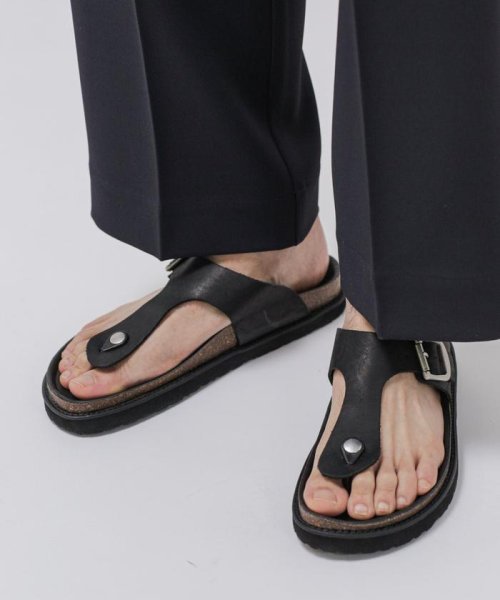 nano・universe(ナノ・ユニバース)/hobo/別注 THONG SANDALS NUBUCK/ブラック