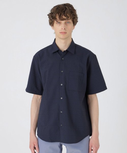 クレストブリッジギンガムサッカーシャツ(505225775)｜HANKYU MEN