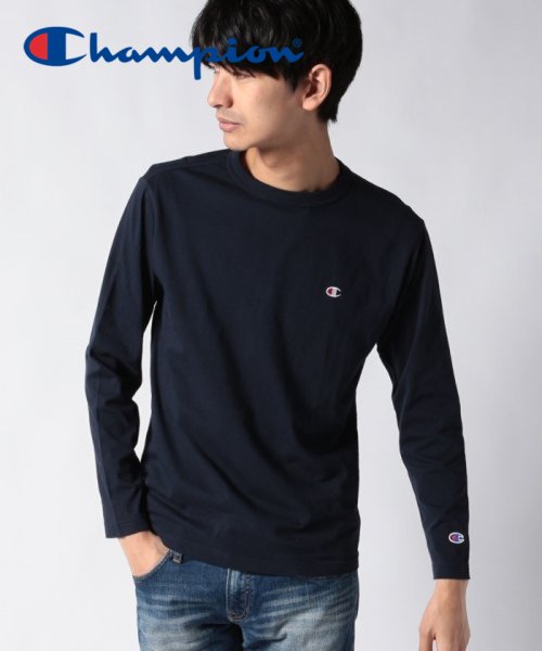 CHAMPION(チャンピオン)/Champion ロングスリーブTシャツ C3－P401/ネイビー