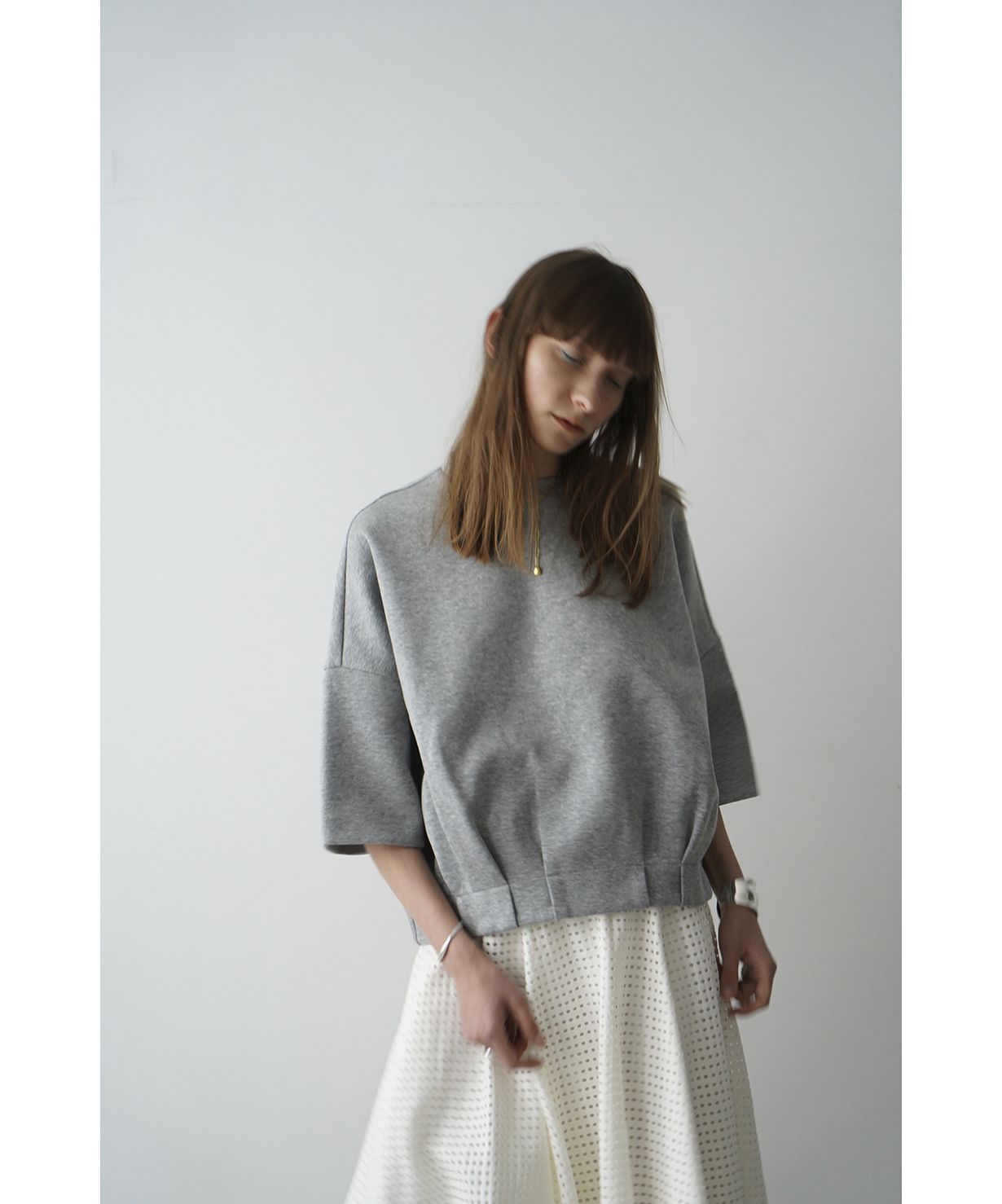 トップス CLANE TUCK HEM COMPACT TOPS clane TUCK HEM COMPACT TOPS