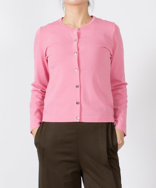 【アンサンブル対応】天竺編み クルーネックニットカーディガン N1631490915 (12513円)