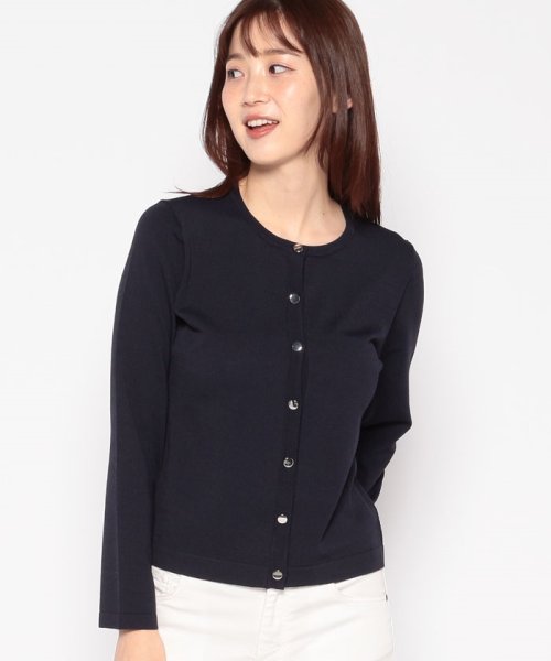 【アンサンブル対応】天竺編み クルーネックニットカーディガン N1631490915 (12513円)