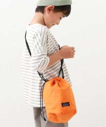 devirock(デビロック)/親子で使える 巾着型 3WAYショルダーバッグ 子供服 キッズ 男の子 女の子 バッグ ショルダーバッグ /オレンジ